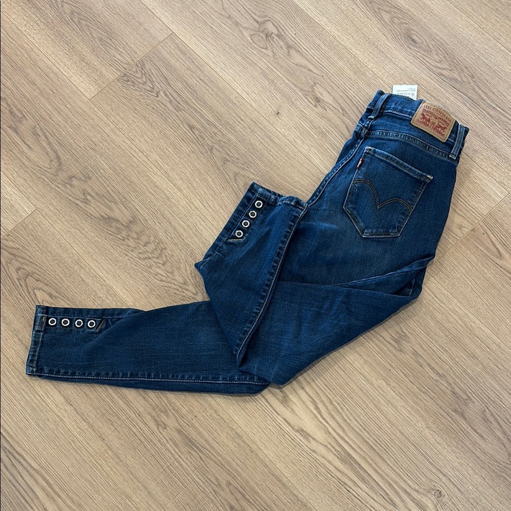 Levi's Dark Blue Jeans with Grommet Accents